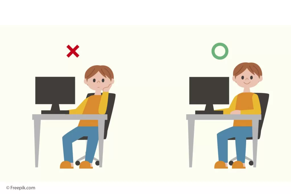 Büro Schreibtisch Stuhl Sitze