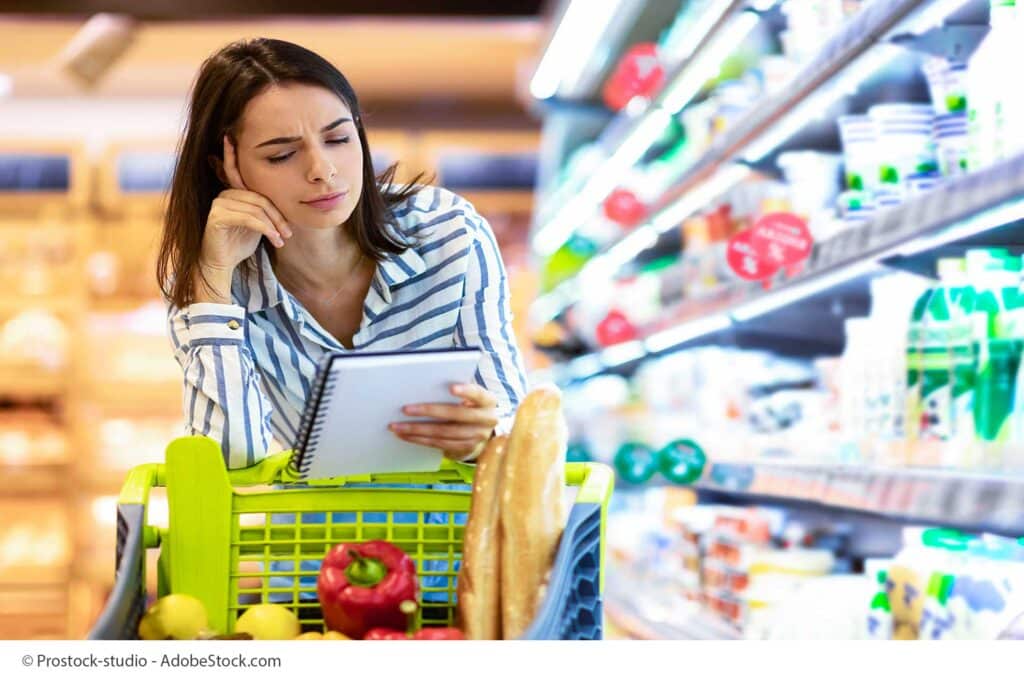 Einkaufsliste Lebensmittel Einkaufen