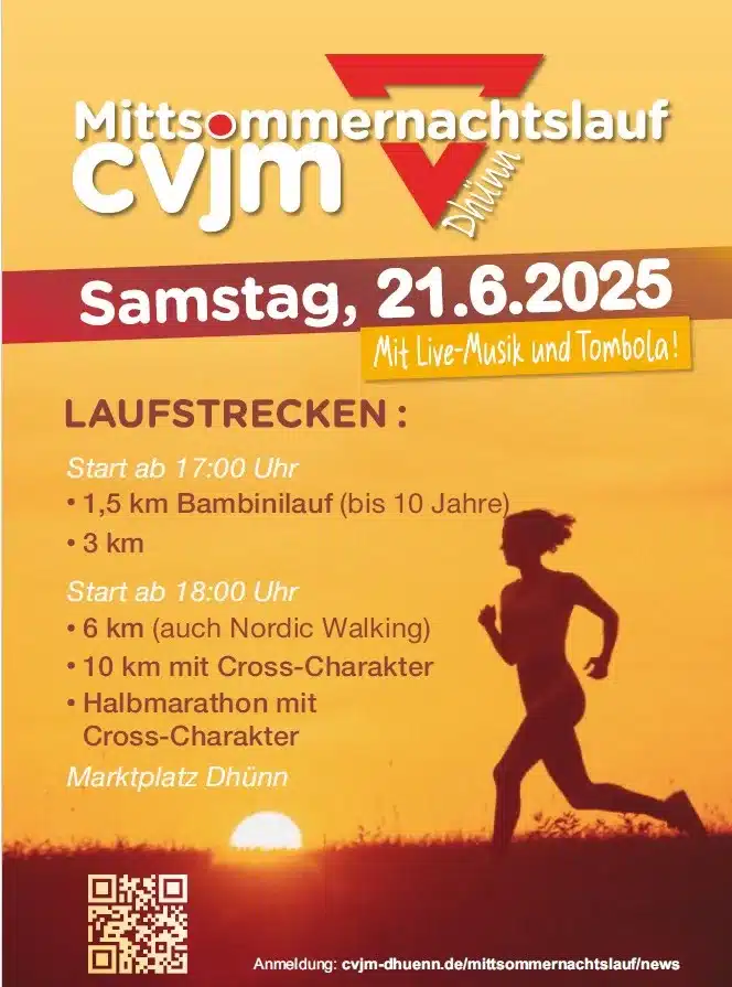 Mittsommernachtslauf cvjm an der Dhünn