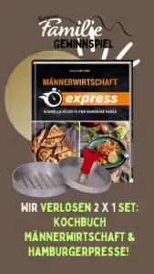 Gewinnspiel Grill-Set Männerexpress Kochbuch und Hamburgerpresse