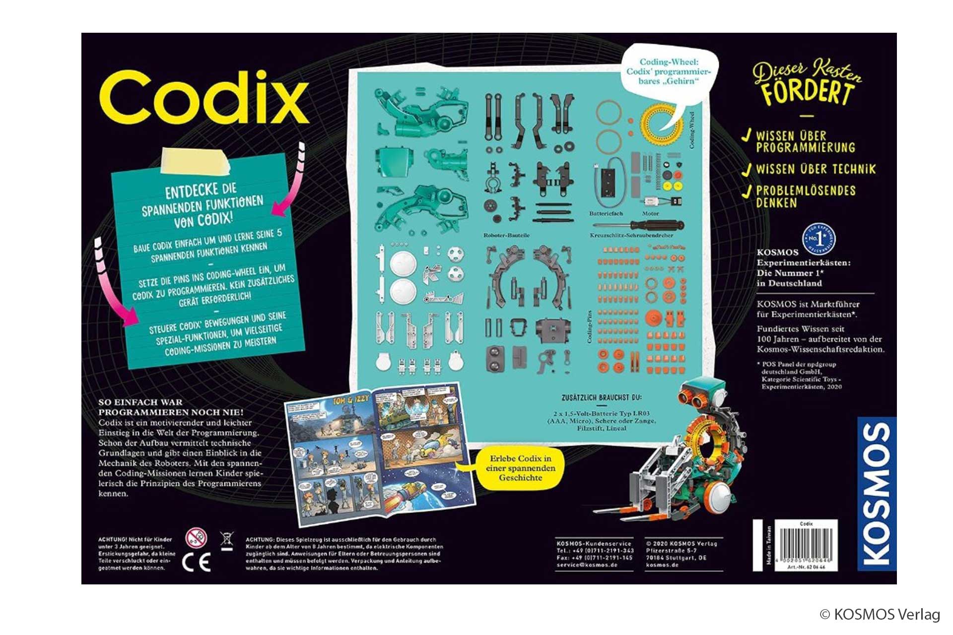 KOSMOS Codix Coding Roboter Experimentierkasten KOSMOS MINT
