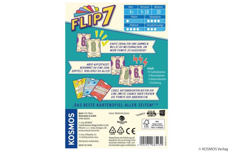 FLIP 7 Spiel des Jahres 2025 Spieletipp