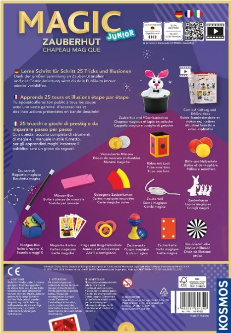 KOSMOS Magic Zauberhut Spieletipp Experimentierkasten