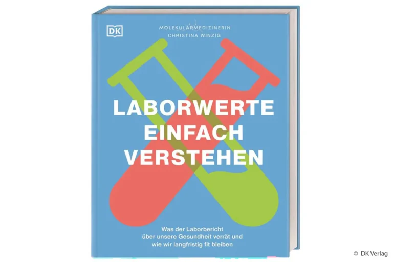 Laborwerte einfach verstehen Buchcover mit Blutwert-Grafiken DK Verlag