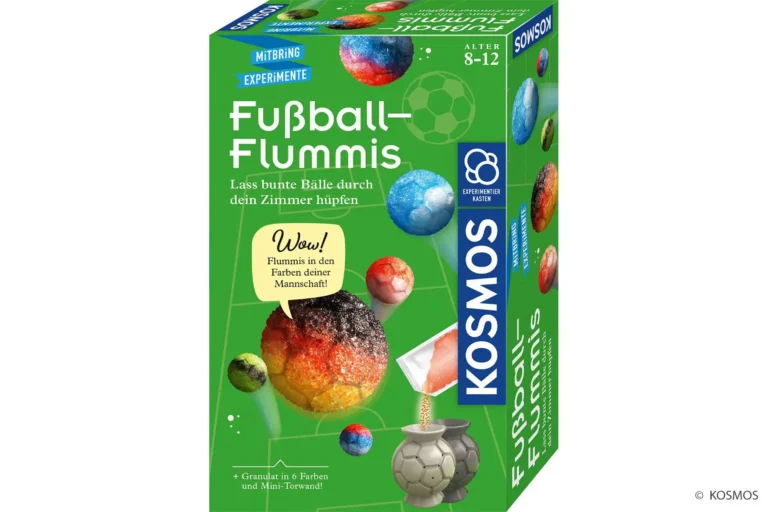 Fussball-Flummis Test KOSMOS Verpackung Experimentierset Kinder